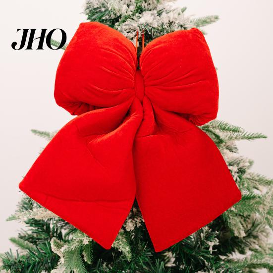 Multi-size Bow Set Christmas Ornament Multi-Size Design Velvet Fabric Holiday Atmosphere Decoration Handmade 3D Shape Bowknot Decor