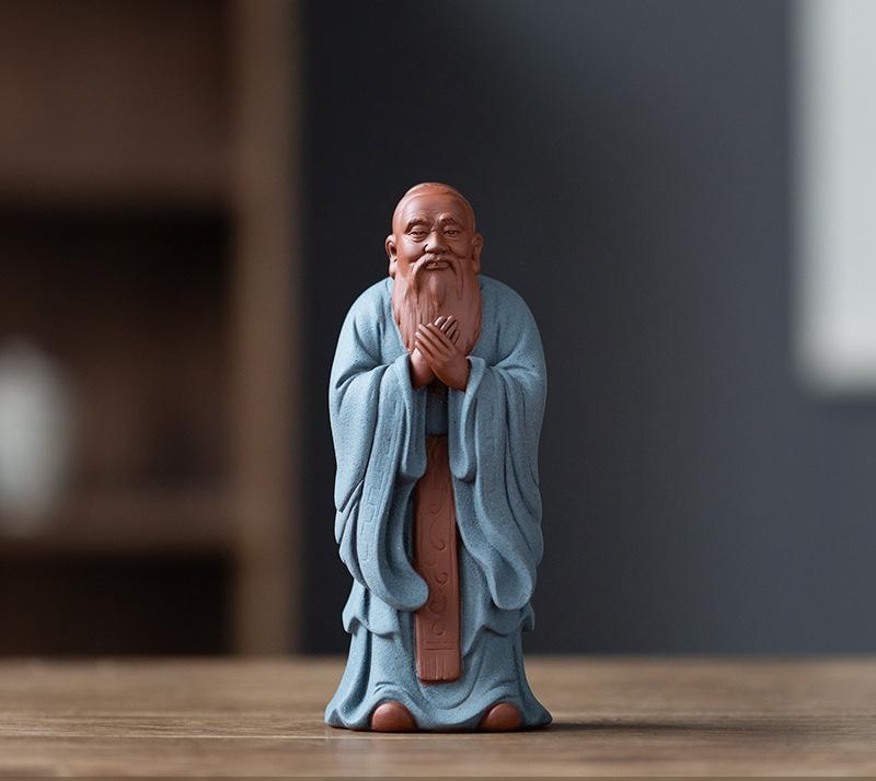 Ceramics Confucius  Characters Statues- Ancient Chinese philosopher sculpture Home Room Office Study Decoration Accessories