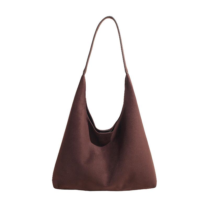 Minimalist Solid Color Suede Tote Bag For Women With Small Bag And Urban Style For Daily Wear