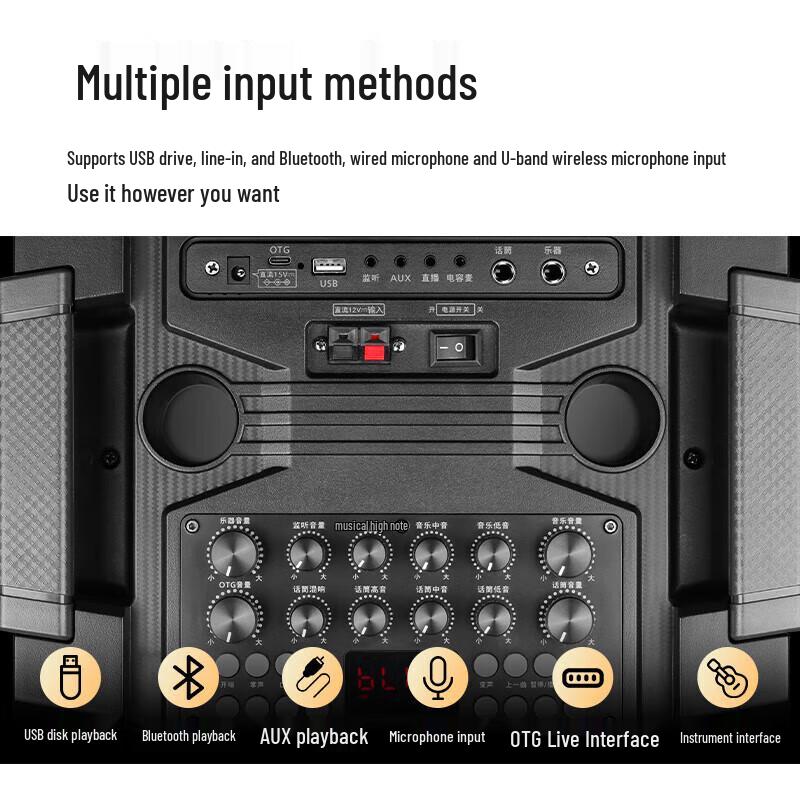 Philips SD180 8-inch Portable Karaoke Speaker with Dual Microphones