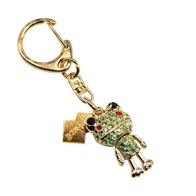 [Shirasaki Hachiman Shrine] Rhinestone Frog Amulet - Pray for a Safe Return and Young Frog Keychain