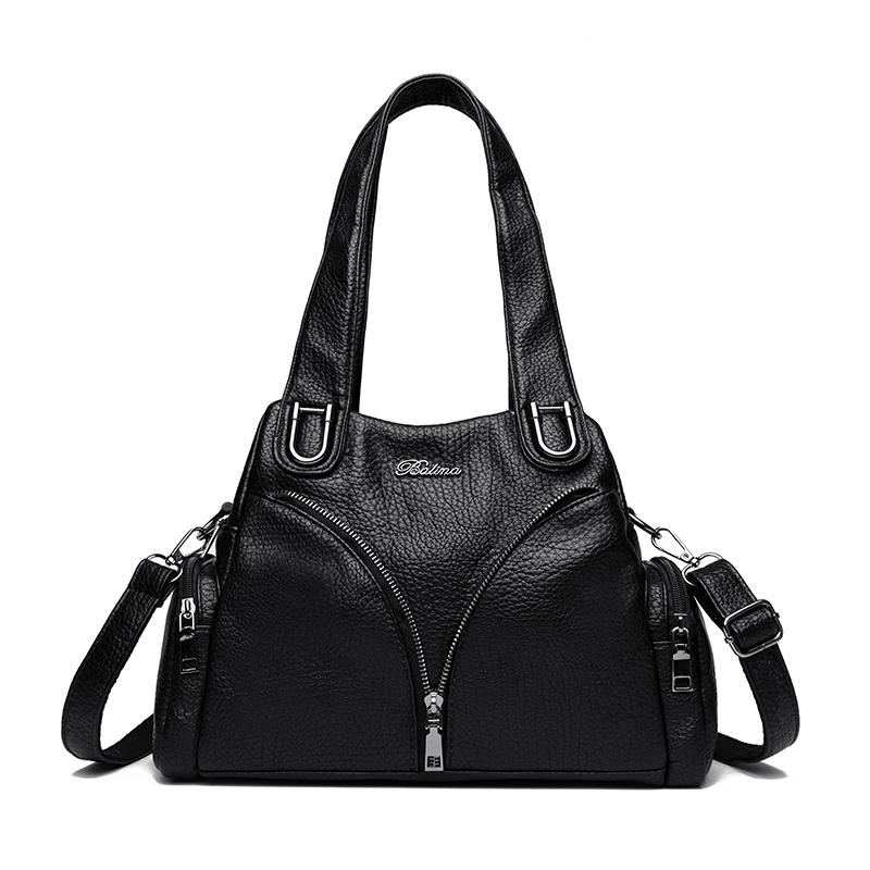 Women'S Handbag 2025 Summer Carving Decor Shoulder Bag Fashion Purse Soft Leather Large Capacity Shopping Handbags Satchel Bag Mom'S Bags