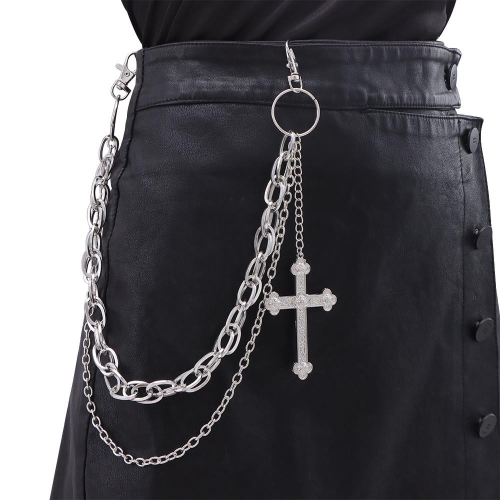 Punk Geometric Metal Waist Chain With Lobster Clasp For Adult Fashion Accessory