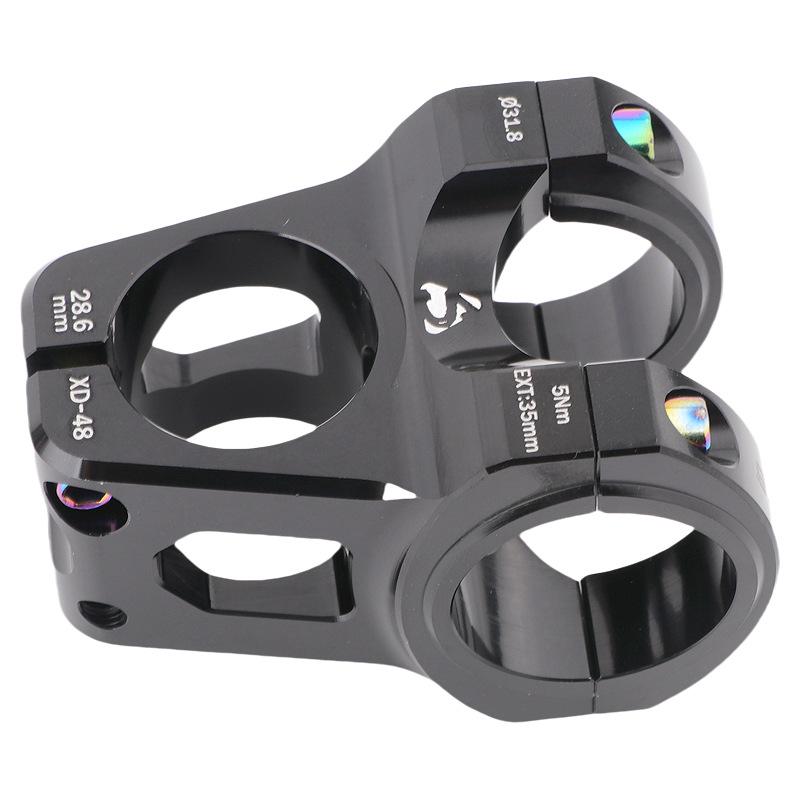 SHIKRA Aluminum Alloy MTB CNC 0° Off-Road Downhill Short Stem 31.8x35mm