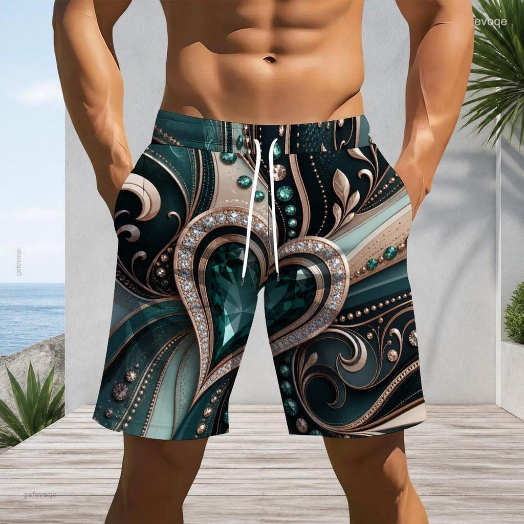 Mens Black Gold Glitter Drip Print Quick Dry Beach Shorts Plus Size Drawstring Loose Swim Trunks For Summer Surfing Swimming Vacation