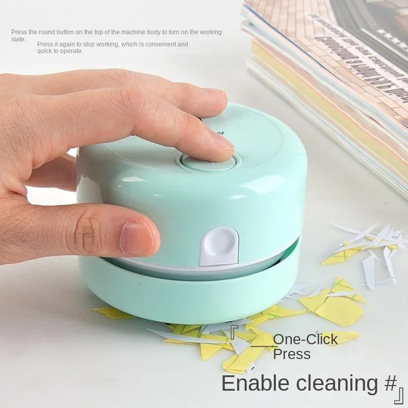

Portable Silent Mini Desktop Vacuum Cleaner for Keyboard Dust, Exquisite Gift for Home Office and Study Use зелёный