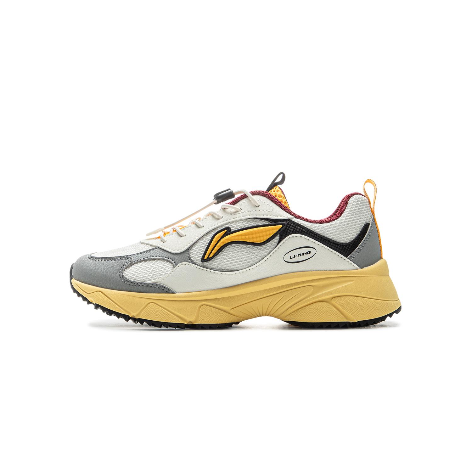 

Li Ning Детские удобные универсальные амортизирующие низкие повседневные кроссовки Детская повседневная обувь Молочно-белый YKCU208-3 31