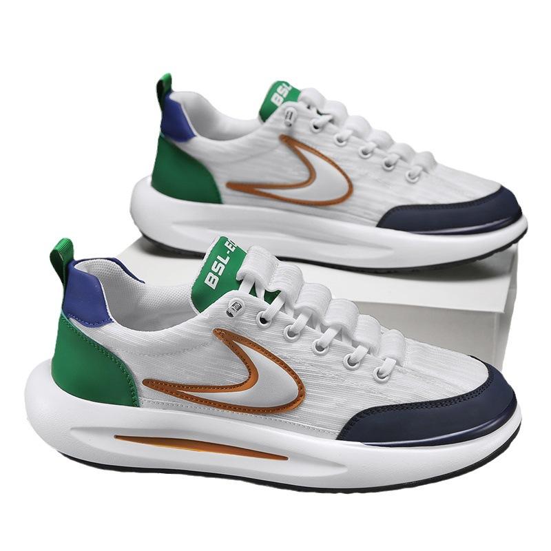 Herrenschuhe Freizeitschuhe Sommer atmungsaktive Eisseide Mesh-Schuhe trendige vielseitige Sportschuhe Dad-Schuhe weichsohlige Forrest Gump Schuhe