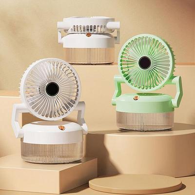 Misting Fan Portable Air Circulator USB Rechargeable Multifunctional Portable Foldable Fan With Light For Travel Gym Desk Tent