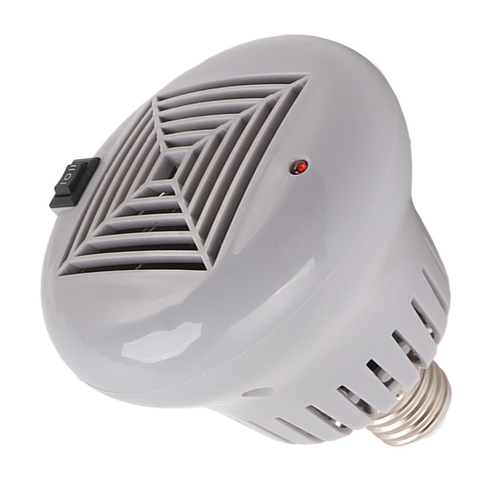 E27 50W To 100W Pet Heating Bulb with Grey Housing 220V 3 Gears Adjustable Basking Light Bulb for Reptile Small Pet Box
