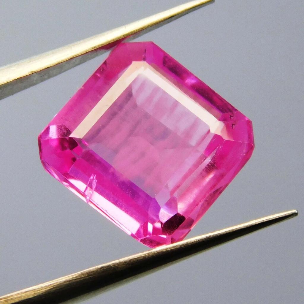Beautiful Pink Sapphire Natural Square Cut 10+ Ct Certified Loose Gemstone