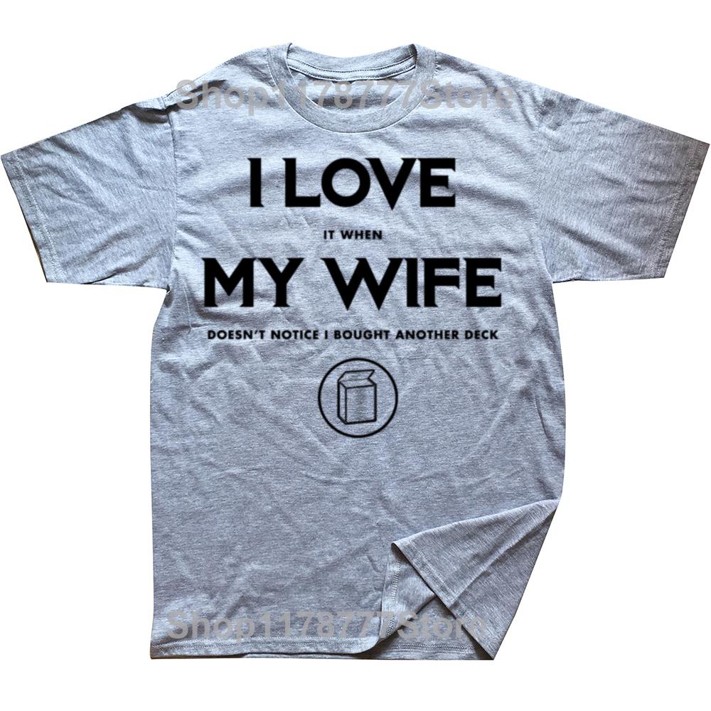 ICH LIEBE MEINE FRAU Lustiges MTG Magic Gathering Herren T-Shirt Lässiges T-Shirt Kurzarm Rundhals T-Shirts 100% Baumwolle Bedruckte Oberteile