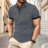 Men's Polo Shirt Short Sleeve Casual Slim Fit Color Blocking T-shirts England Style Streetwear Polos Men's Tops Tees