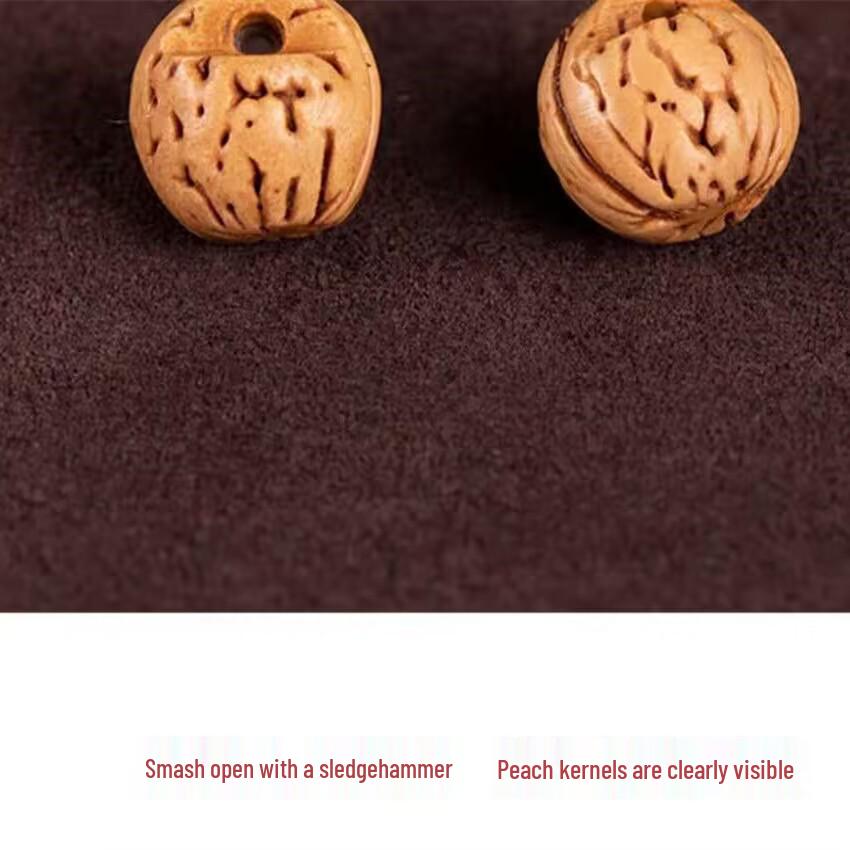 Bracelet en bois de pêche et noyer avec fil rouge pour tous les âges et tous les signes du zodiaque
