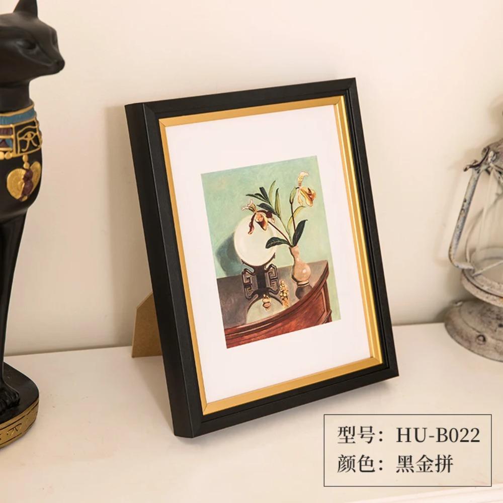 Light Luxury Golden Photo Frame Display Platform Square 5-inch 6-inch 7-inch 8-inch 10 Inch Photo Frame Desktop Home Decoration