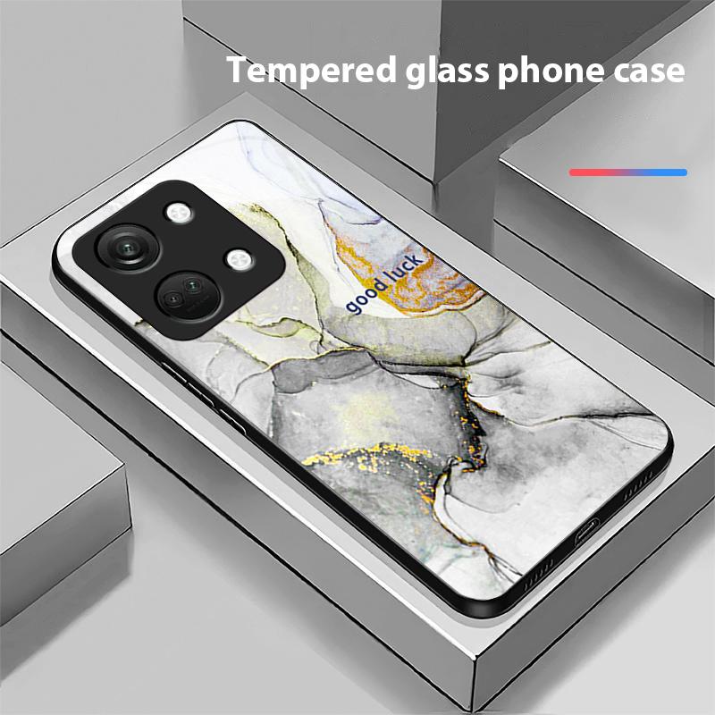 Model Marmură Pentru OnePlus Nord 3 5 6T 7 Pro 8 12 10T Reno8 Lite 5G 10R Nord N30 Carcasă Dură Sticlă Securizată Carcasă Telefon Negru