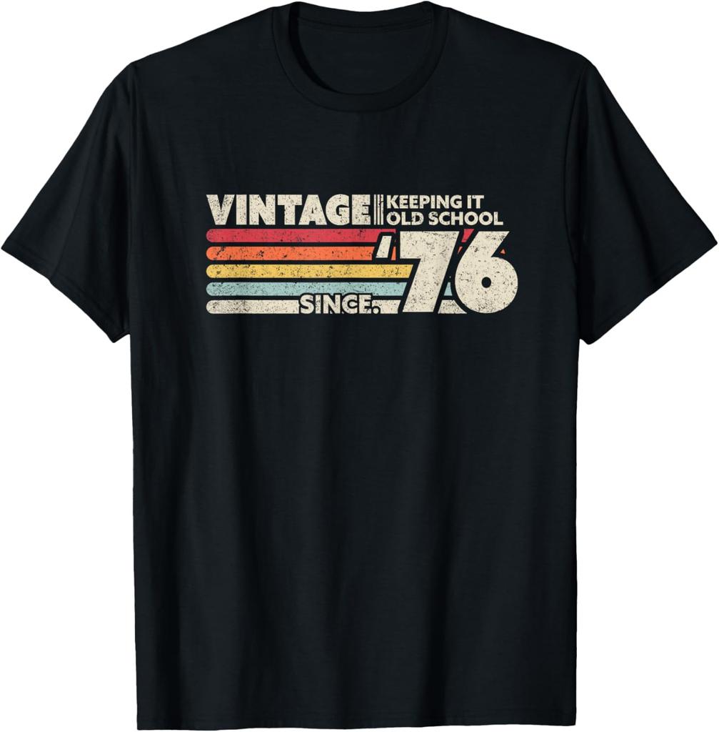50th Birthday Vintage 1976 Limited Edition 50 Years Old T Shirts Unisex Streetwear Tee Shirt Short Sleeve Unisex Loose Clothing