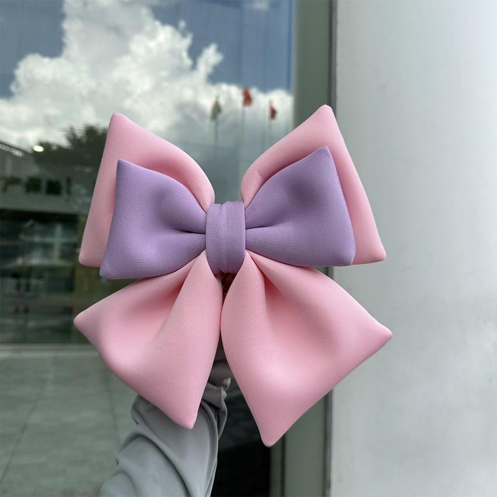 Dual-color Bow Motorcycle Helmet Decoration Electric Bike Helmet Accessories for Car Body Decoration Bowknot For Girl Women