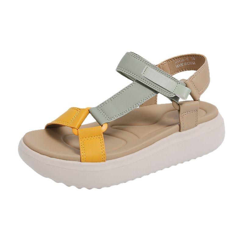 New Platform Sandals Women's 2025 Summer New Casual and Lightweight Beach Shoes Fashionable and Simple Women's Shoes