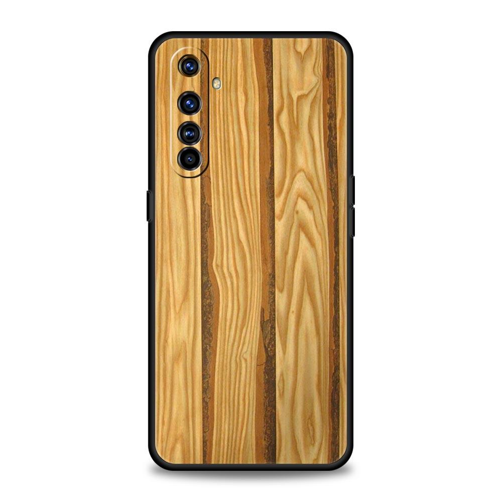 Luxury Vintage Wood Grain Pattern Case For Realme C67 C63 C55 C53 C35 C25 C21 GT 2 3 5 6 10 11 12 13 Pro 5G Soft TPU Phone Cover