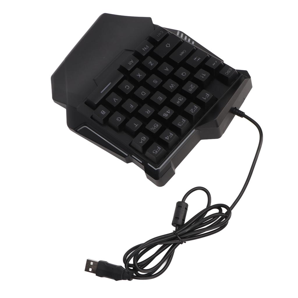 One Handed Gaming Keyboard 35 Keys Colorful Backlight Professional USB Interface Ergonomic RGB Keyboard for PC