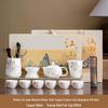 Zhuchuang Jingpin White Porcelain Wisteria Tea Set