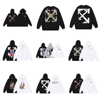 2025 Autumn/Winter Unisex Irregular Letter & Arrow Pattern Round Neck Pullover Sweatshirt