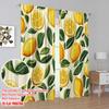 2 szt., druk płaski 2D Zasłona Popularny wzór liści cytryny Poliester (bez pręta) Wszechstronny Do Salonu, Sypialni, Domu