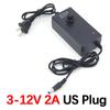 Adjustable AC 110V 220V TO DC 3V-12V 3V-24V 9V-24V 1A 2A 5V 6v 8V 15v 9V 10V 21v Power charger Adapter Screen Display Regulator