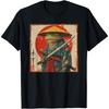 Japanese Woodblock Art_ Samurai Frog Japanese Kanji T-Shirt(1)