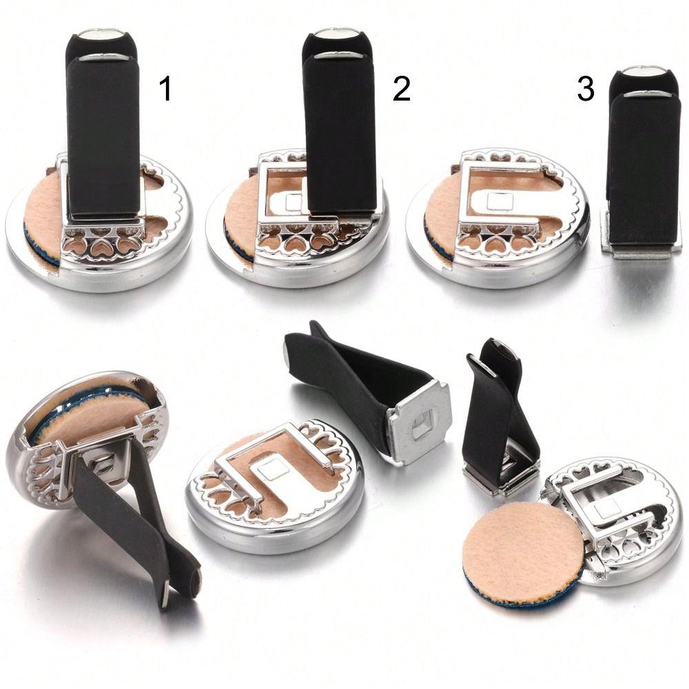 Car Aromatherapy Essential Oil Diffuser - Stainless Steel Vent Clip Air Freshener with 10 Refill Pads