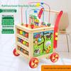 Wooden Toddler Push Walker Car with Adjustable Speed - Multifunctional Educational Toy