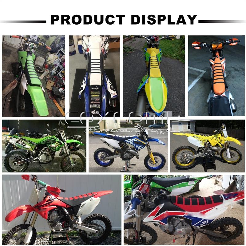 Custom MX Seat Cover Ribbed Motocross Racing Seat Pad For Suzuki Yamaha Gas Gas Kawasaki KLX KXF EXC RM RMZ DRM WR YZ 125 450