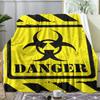 Warning Biohazard Throw Soft Flannel Throw Summer AC Blanket Lightweight Cool Nap Blanket for Sofa Bed Couch Travel