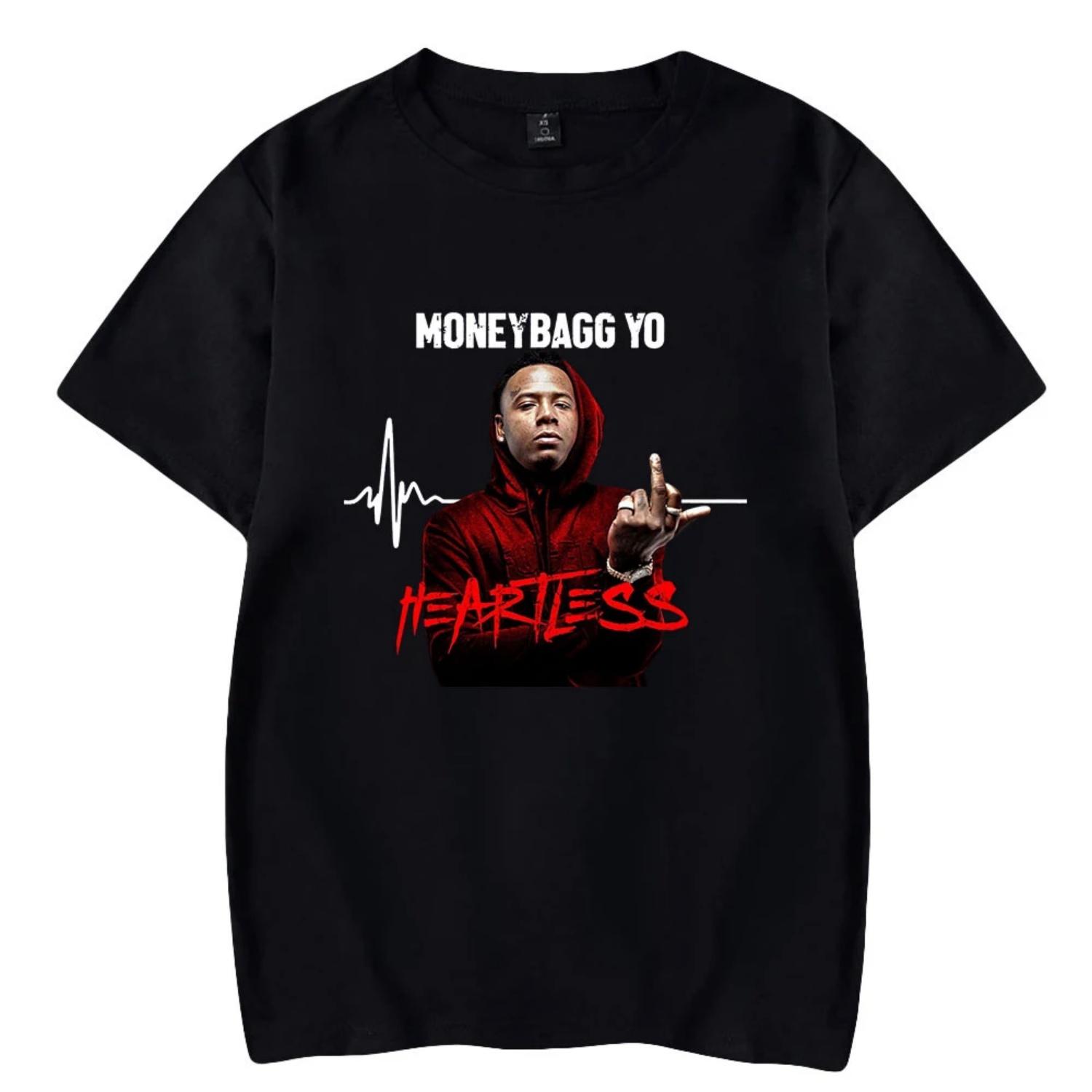 

Singer Moneybagg Yo Unisex Short Sleeve T-shirts Men Women Streetwear Printing Casual O-neck Harajuku Pullovers Stylish S чёрный