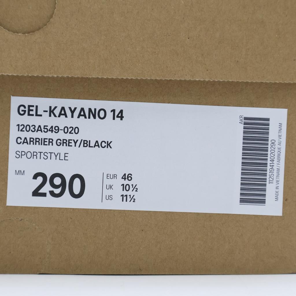 1203A549-020 Asics Gel-Kayano 14 Carrier Grey Black (Men's)