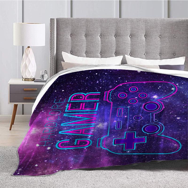 Game Console Pattern Print Flannel Blanket