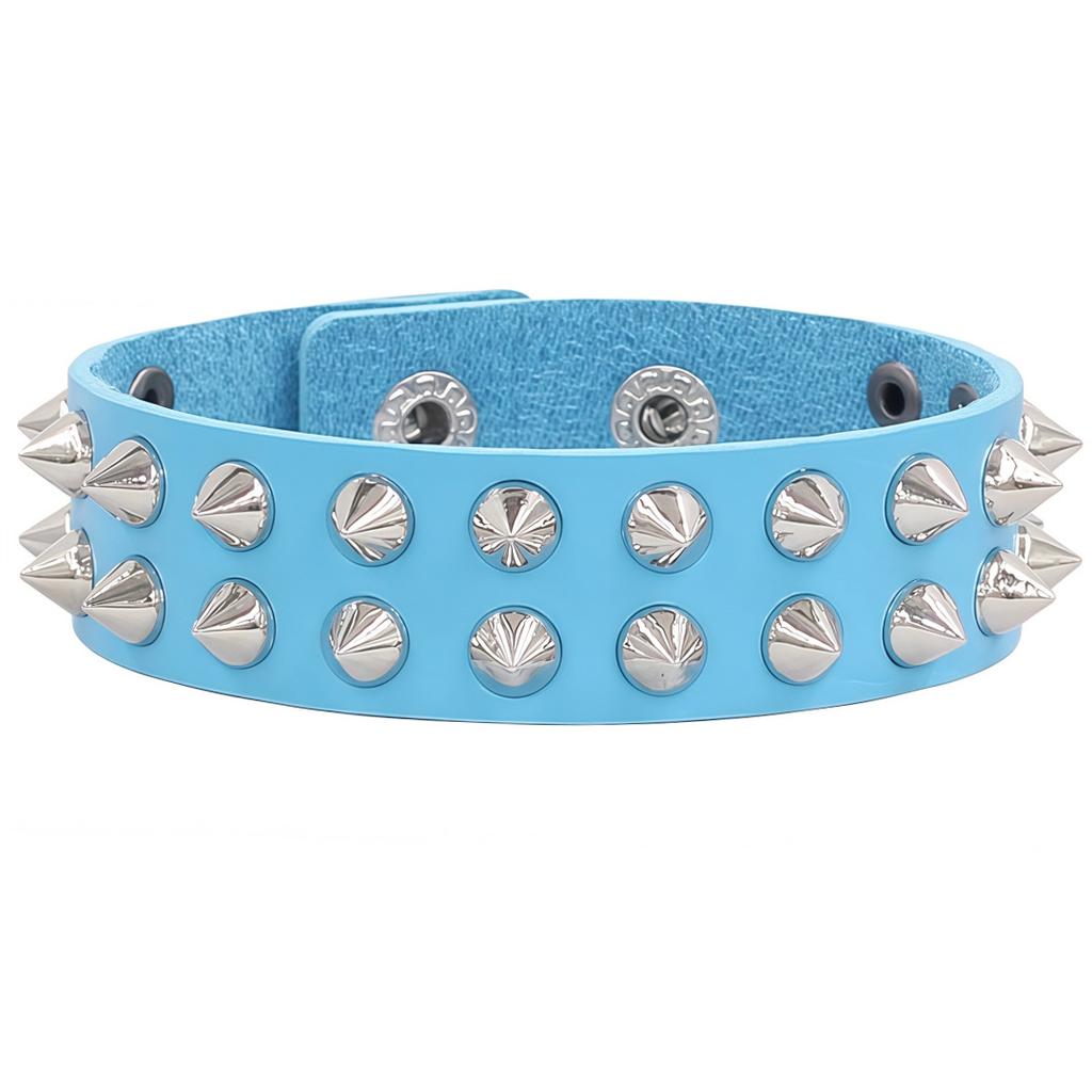 DIEZI Punk Vintage Gothic Goth Men Wrap Bracelet For Women Harajuku Black PU Leather Rivet Charm Bracelet Bangles Jewelry