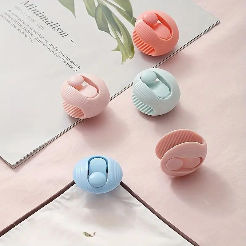 6pcs Round Gripper Clips - Non-Slip Quilt Holders for Secure Bed Sheets & Blankets - Needleless Fasteners in Mixed Colors