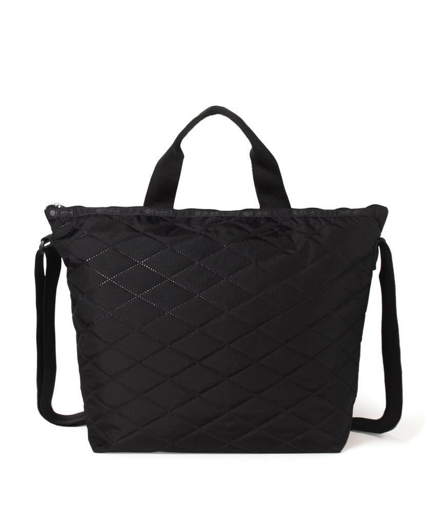 DELUXE EASY CARRY Cross Debossed TOTE/4360/Black