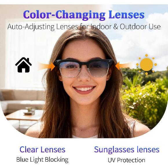 New 800W HD Camera AI Smart Glasses 4K Photo 1080P Video Recording Translation Call Waterproof Translation Sunglasses Men Women