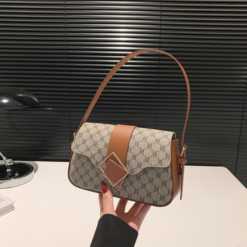 Fashion Casual Women's Small Square Bag Summer Niche Design Retro 2025 Personality Foreign Style Shoulder Portable Women's Bag