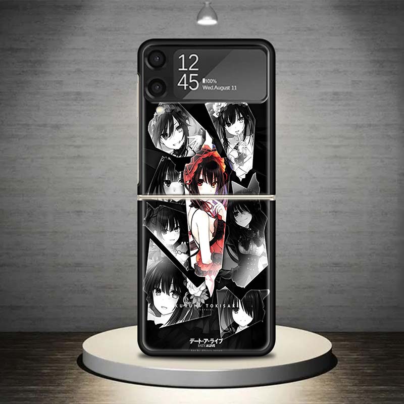 

Date A Live Tokisaki Kurumi Phone Case For Samsung Galaxy Z Flip 7 6 5 4 3 5G Shockproof Cover Z Flip7 Flip6 ZFlip5 Flip3 Flip4 Samsung Z Flip 4