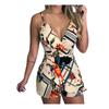 Women Sleeveless Sequins Sexy Trade  Printed Casual Slim Jumpsuit