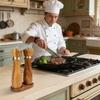 Salt and Pepper Grinders Wood Tray Pepper Mill Holder and Tray for Mill and Shakers, Home Decoration, Crafts