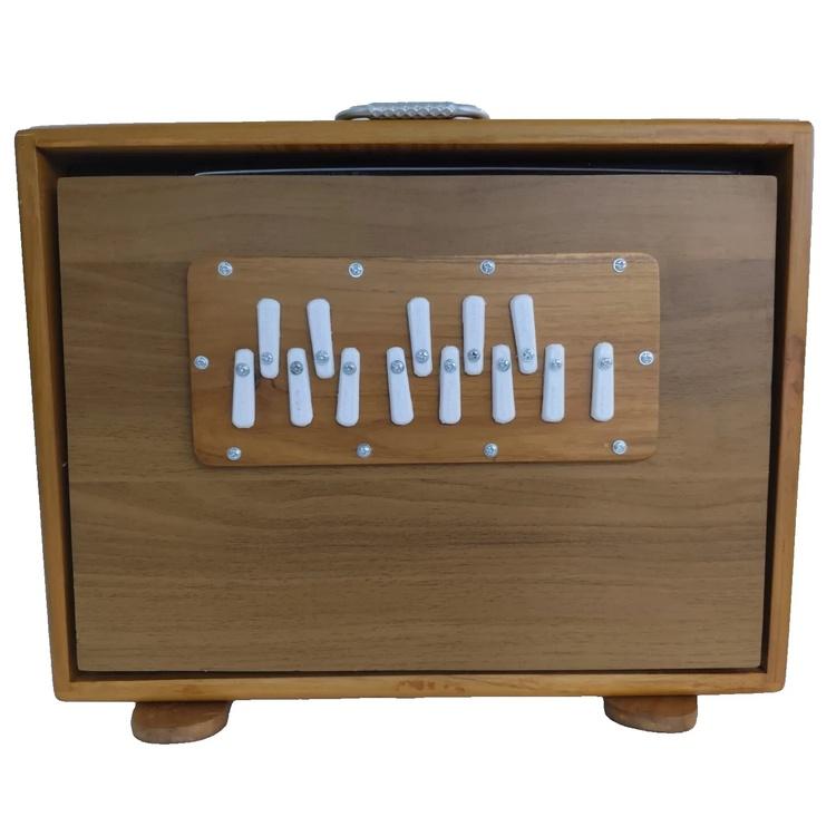 Indian Musical Instrument Shruti Box 13 Notes Big Size Sur Peti Surpeti for Bhajan, Kirtan, Yoga, Meditation & Classical Vocal Practice