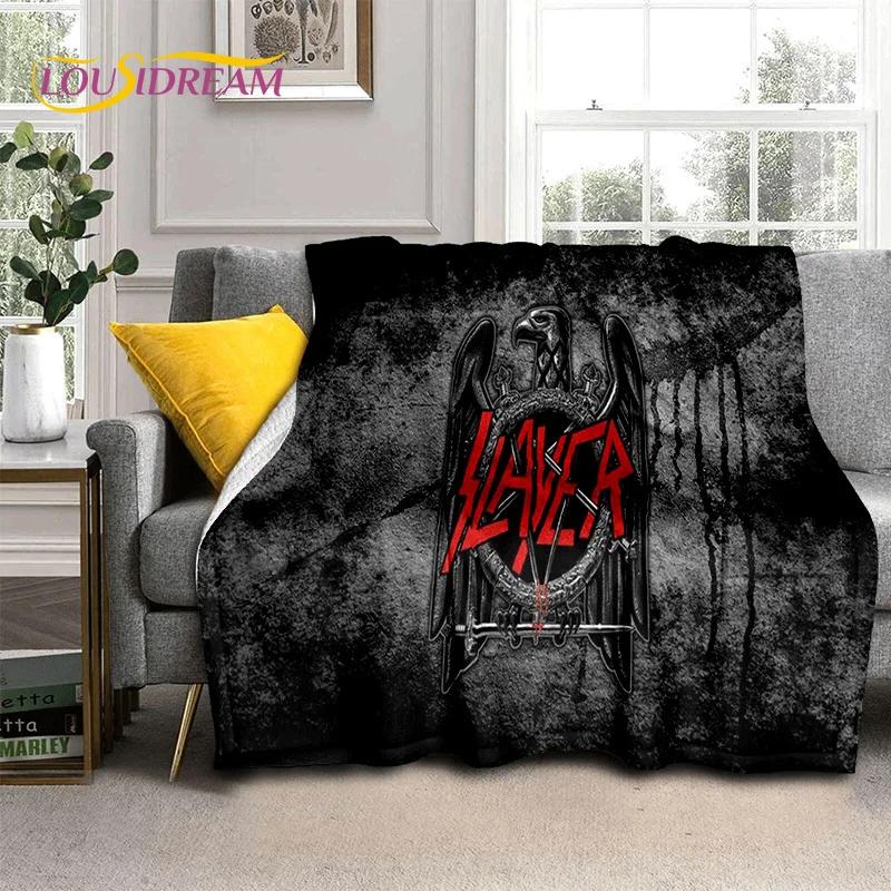Heavy Metal Band Slayer Rock Blanket,Soft Throw Blanket for Home Bedroom Bed Sofa Picnic Travel Office Rest Cover Blanket Kids