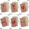 Rose Love Heart Hollowing Paper Card With Envelope Postcard Wedding Invitation Valentines Day Birthday Greeting Cards Gift Favor