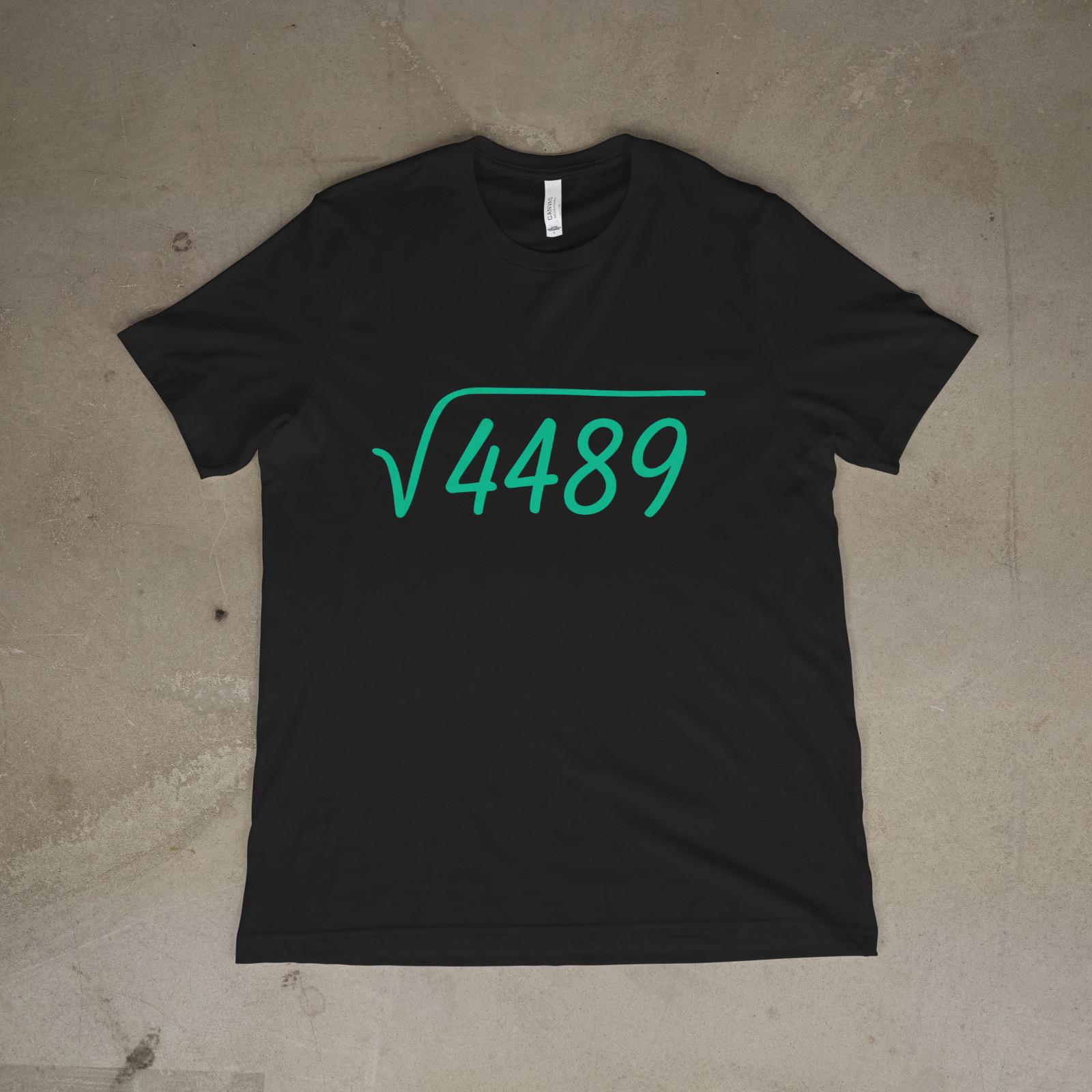 67 Math Shirt Square Root 4489 Funny Teacher Student Math Meme Tee L