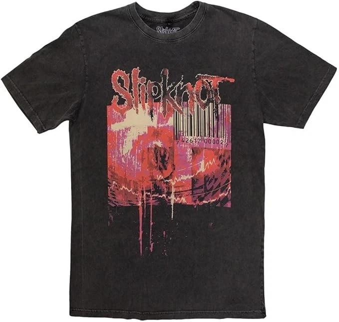 

Official Slipknot The End So Far Barcode Premium Stonewash Mens Charcoal 100% Cotton T-shirt Mens Womens Tees Top M